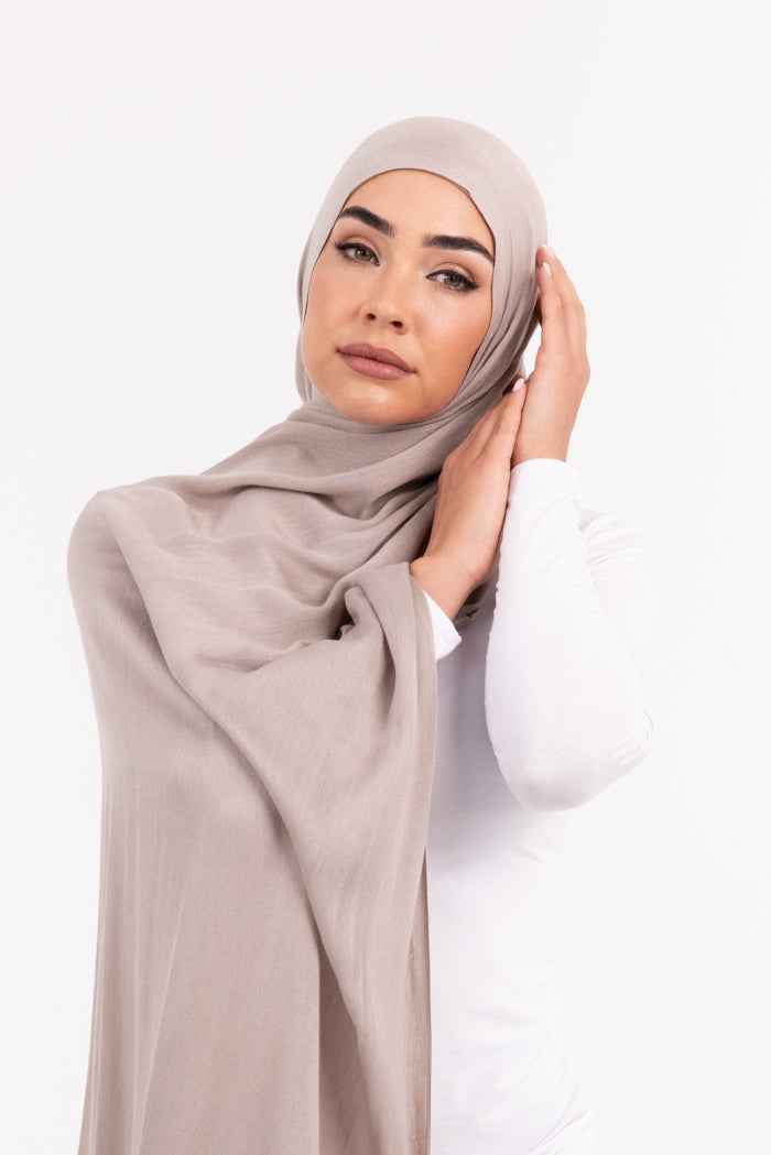 Premium Viscose Hijab - Simply Taupe