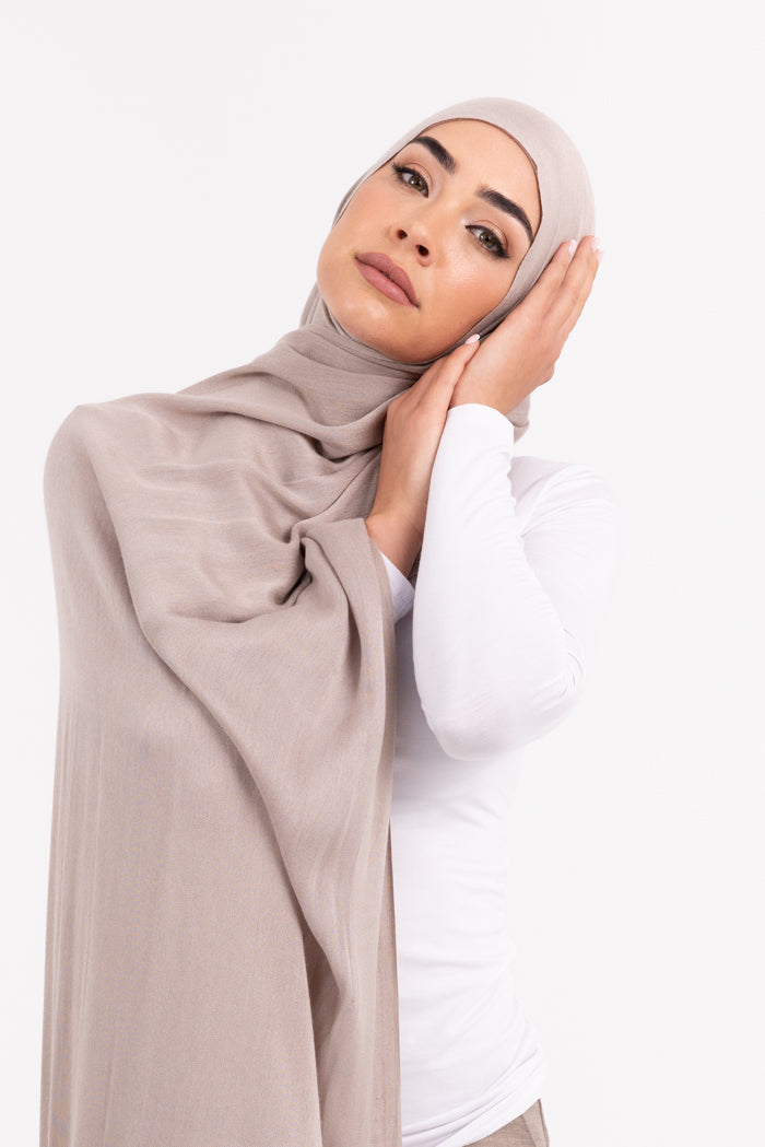 Premium Viscose Hijab - Simply Taupe