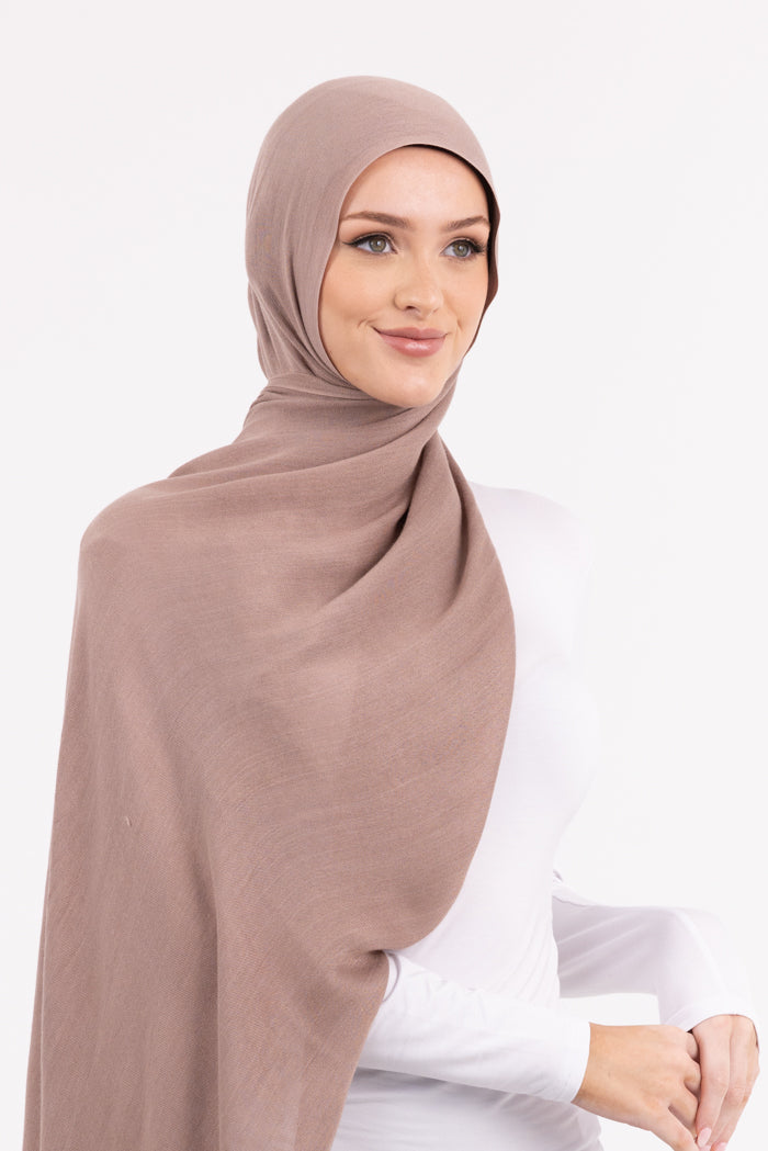 Premium Viscose Hijab - Taupe Gray