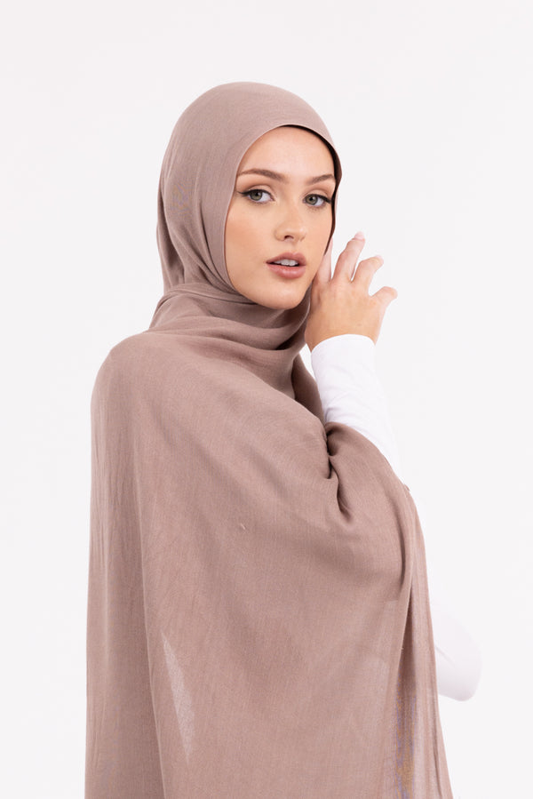 Premium Viscose Hijab - Taupe Gray