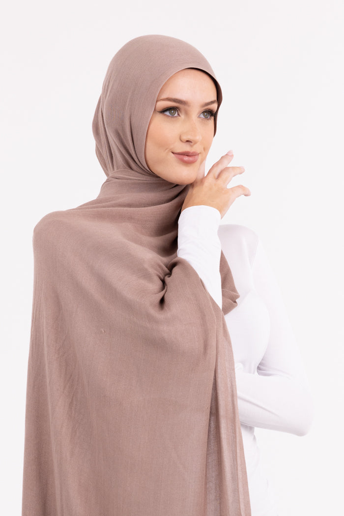 Premium Viscose Hijab - Taupe Gray