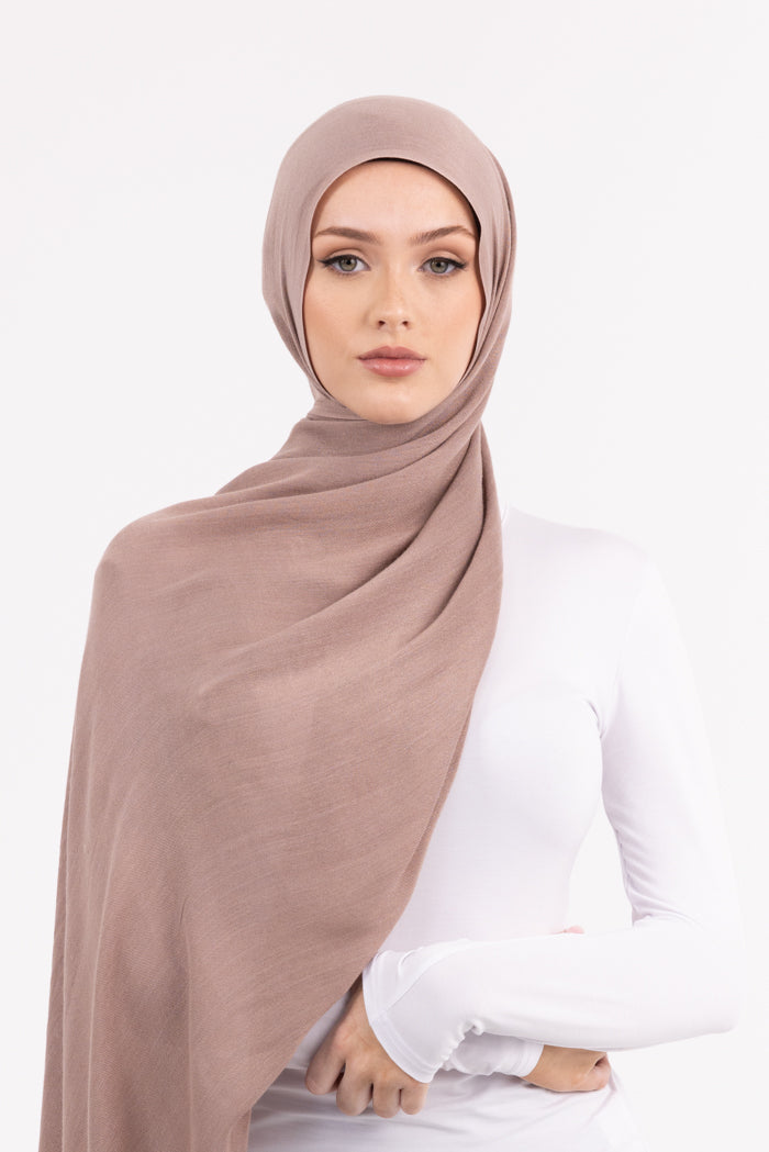 Premium Viscose Hijab - Taupe Gray