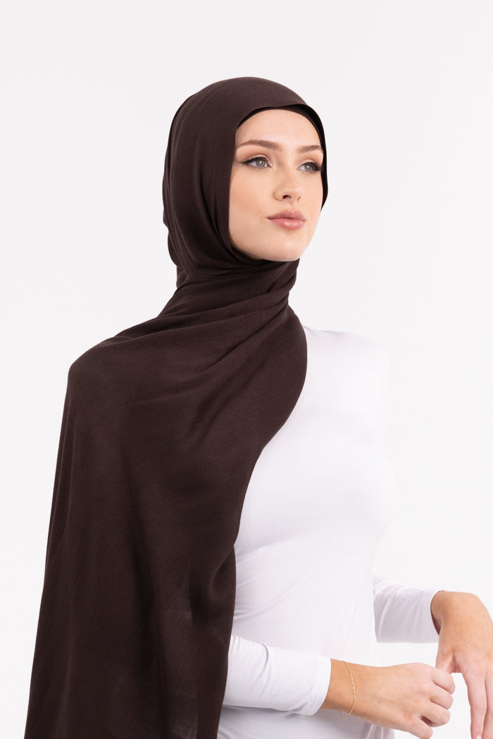 Premium Viscose Hijab - Turkish Coffee