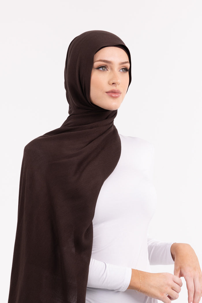 Premium Viscose Hijab - Turkish Coffee