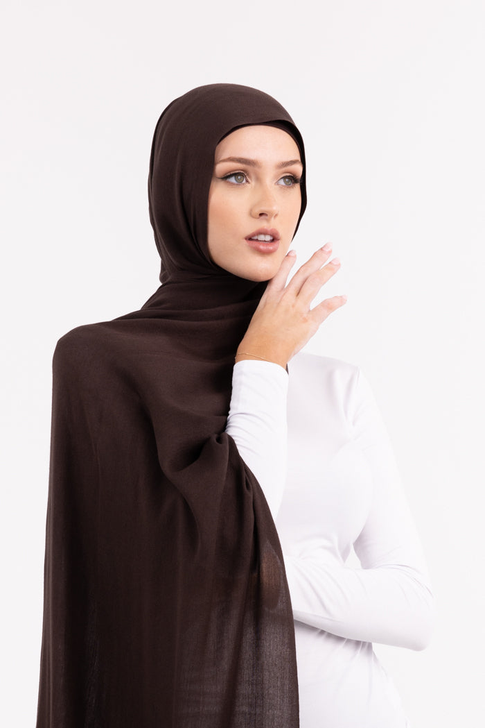 Premium Viscose Hijab - Turkish Coffee