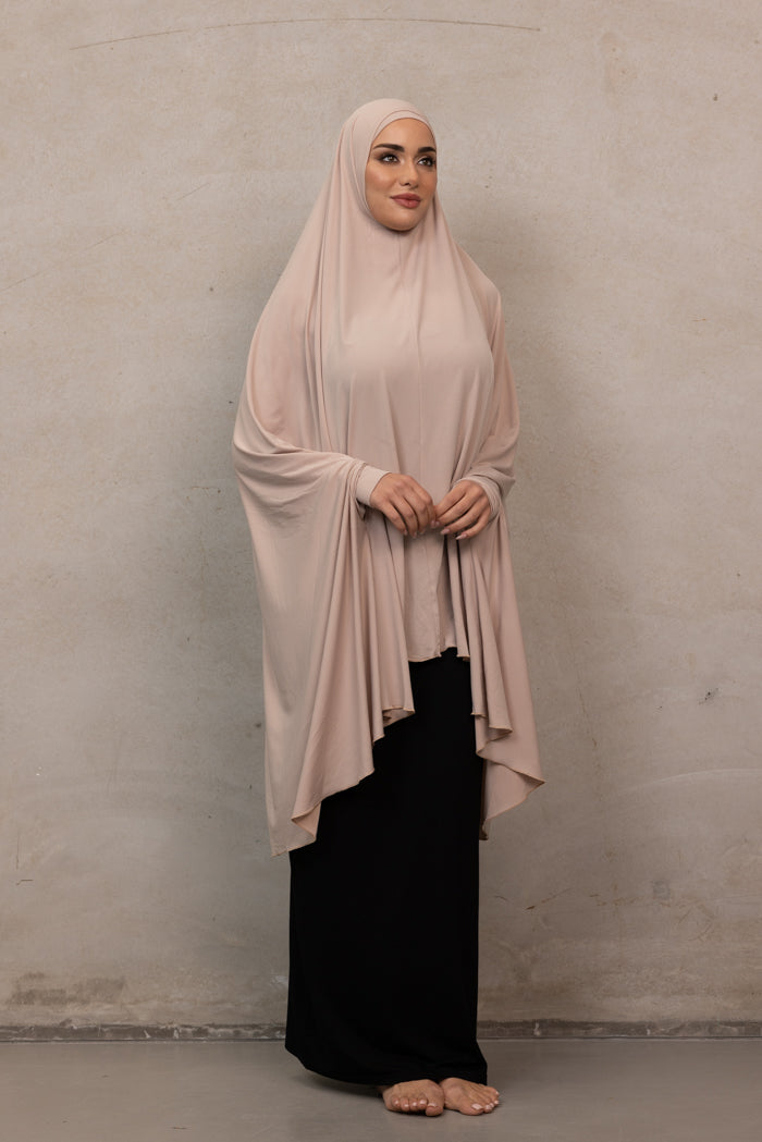 Women's Jilbab - Beige Rose