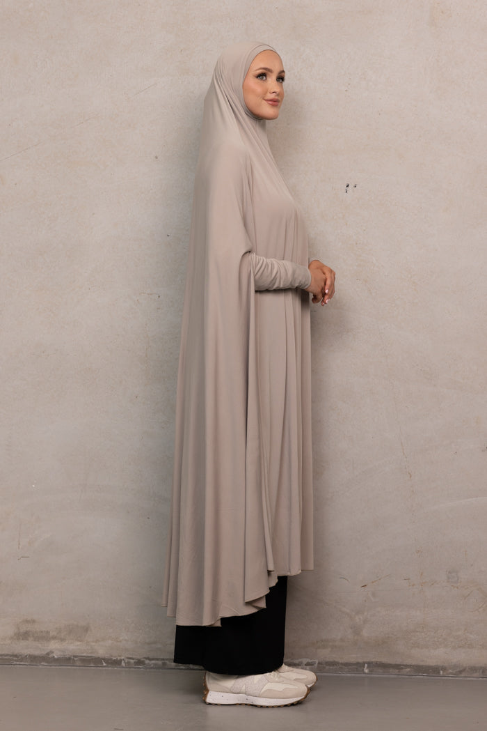 Women's XL Sleeved Jilbab - Beige