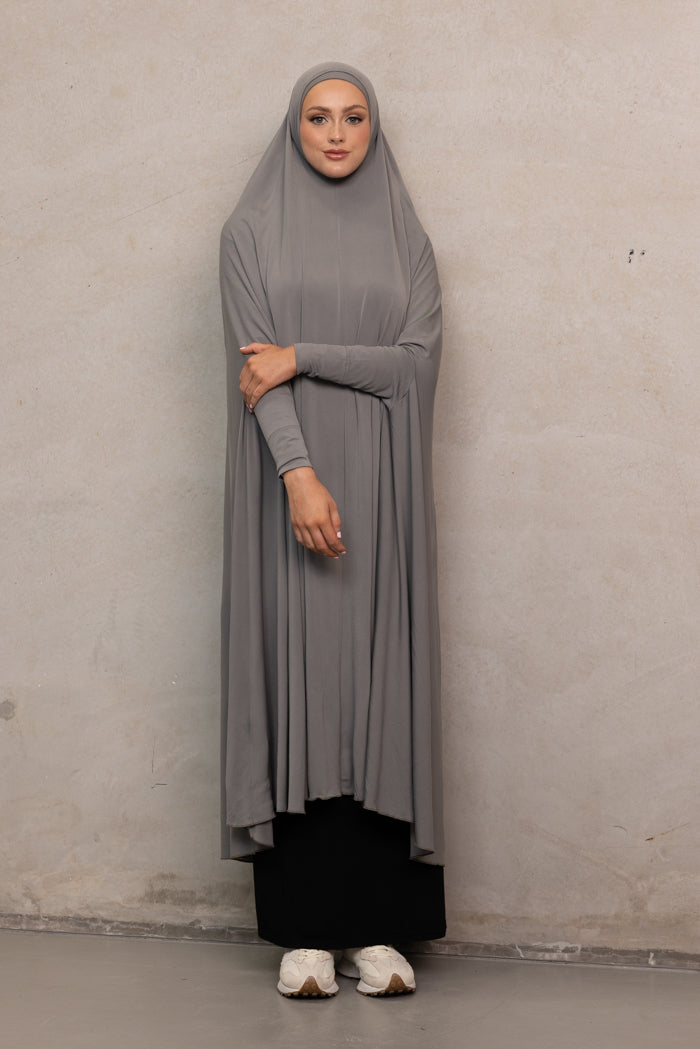 Women's XL Sleeved Jilbab - Charcoal Grey