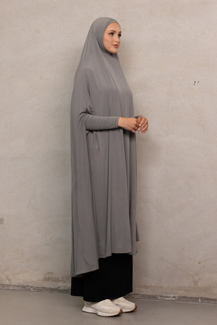 Women's XL Sleeved Jilbab - Charcoal Grey