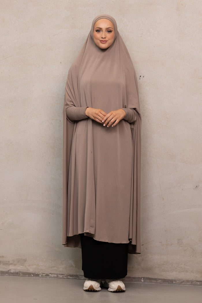 Women's XL Sleeved Jilbab - Choco