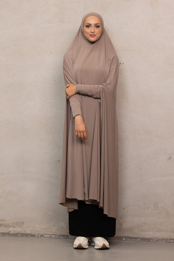 Women's XL Sleeved Jilbab - Choco