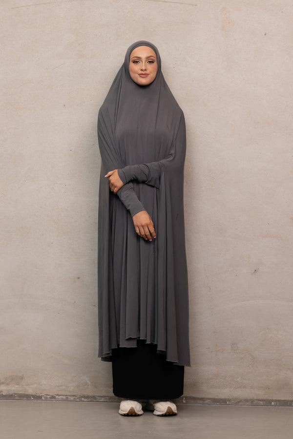 Women's XL Sleeved Jilbab - Iron