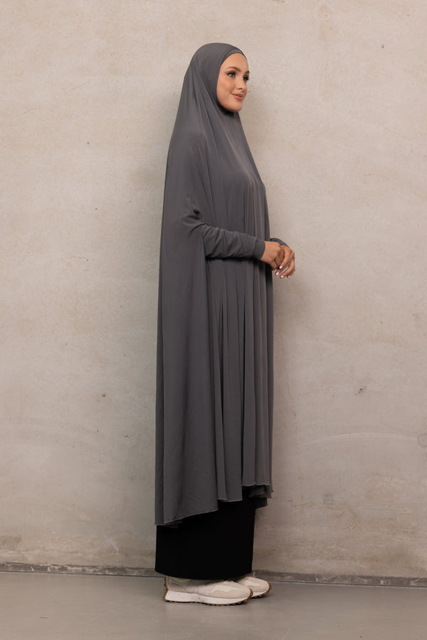 Women's XL Sleeved Jilbab - Iron