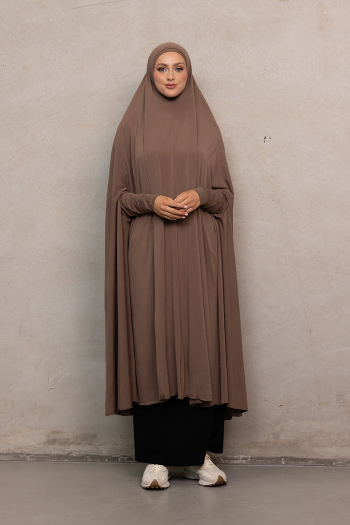 Women's XL Sleeved Jilbab - Mocca