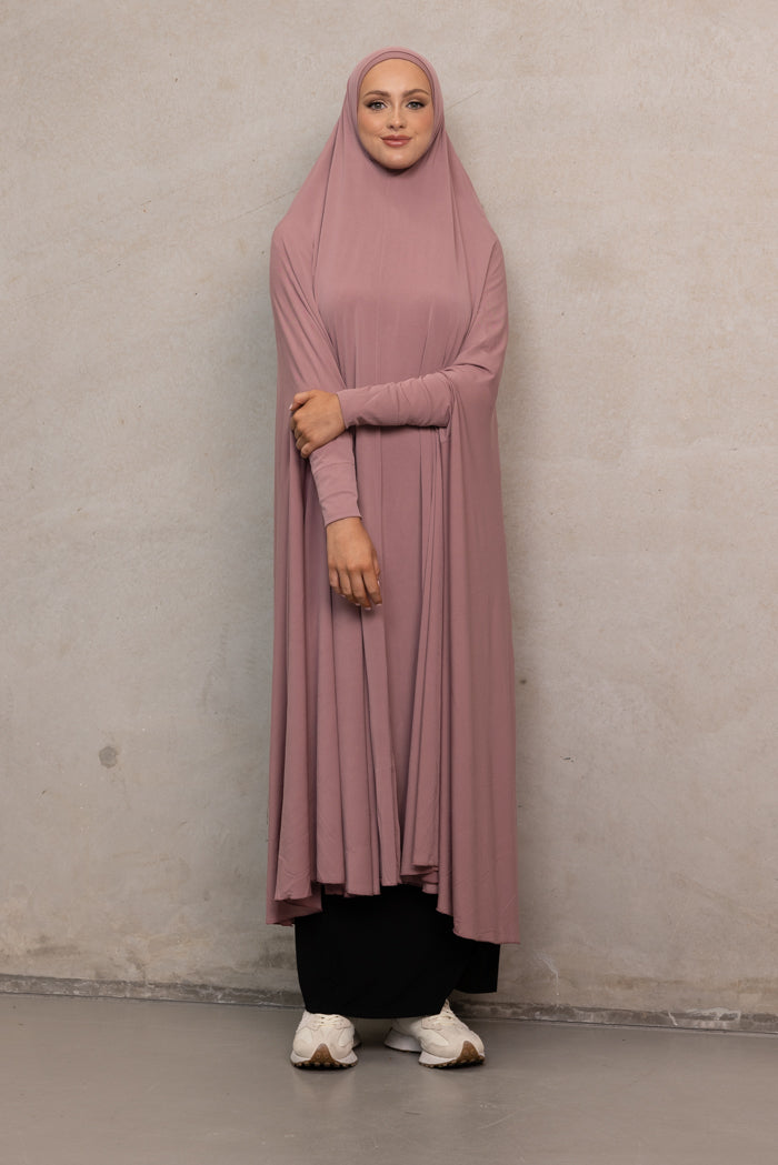 Women's XL Sleeved Jilbab - Old Pink