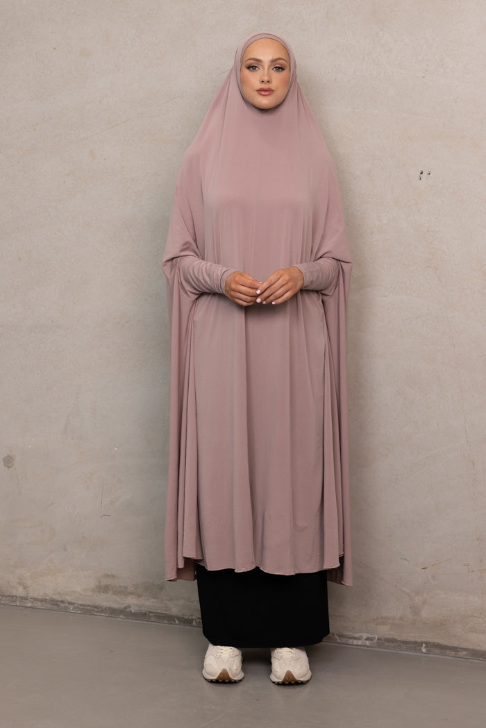 Women's XL Sleeved Jilbab - Old Rose