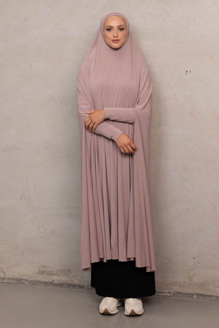 Women's XL Sleeved Jilbab - Old Rose