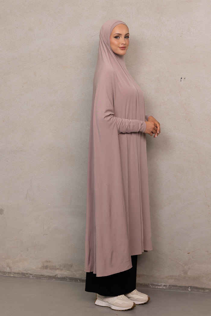 Women's XL Sleeved Jilbab - Old Rose