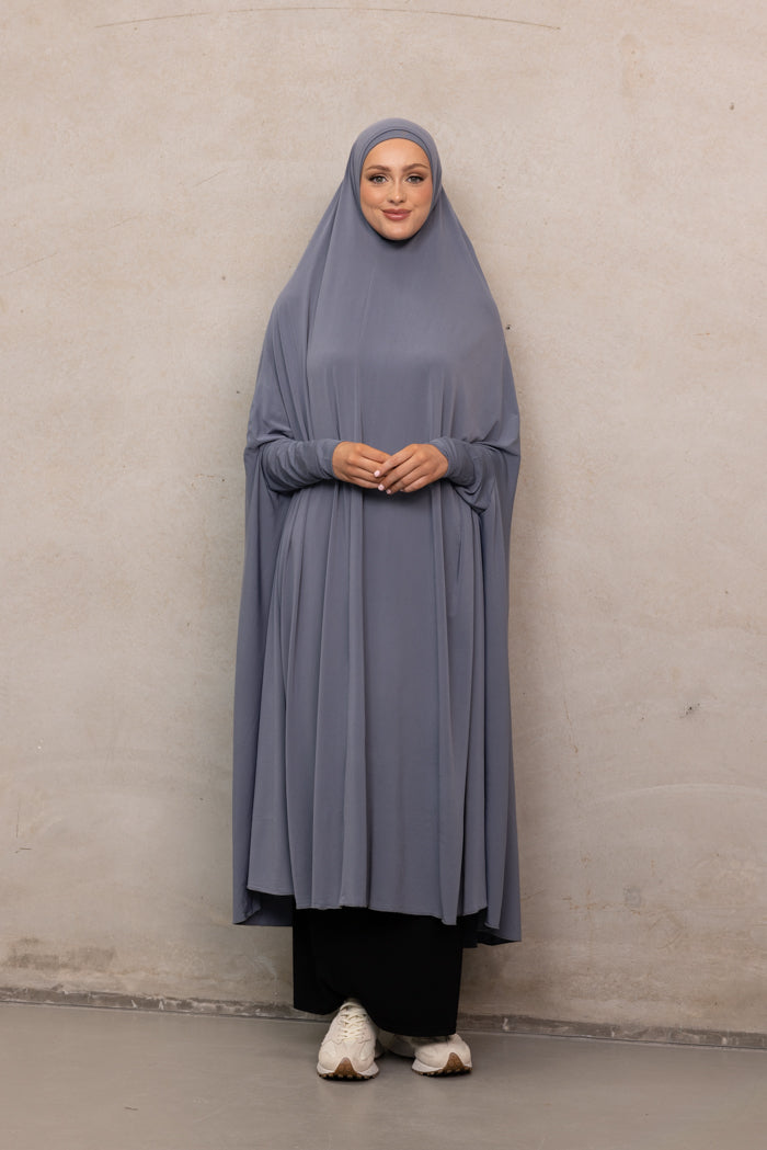 Women's XL Sleeved Jilbab - Slate Blue