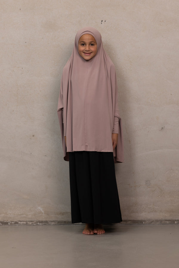 Girls Sleeved Jilbab - Old Rose