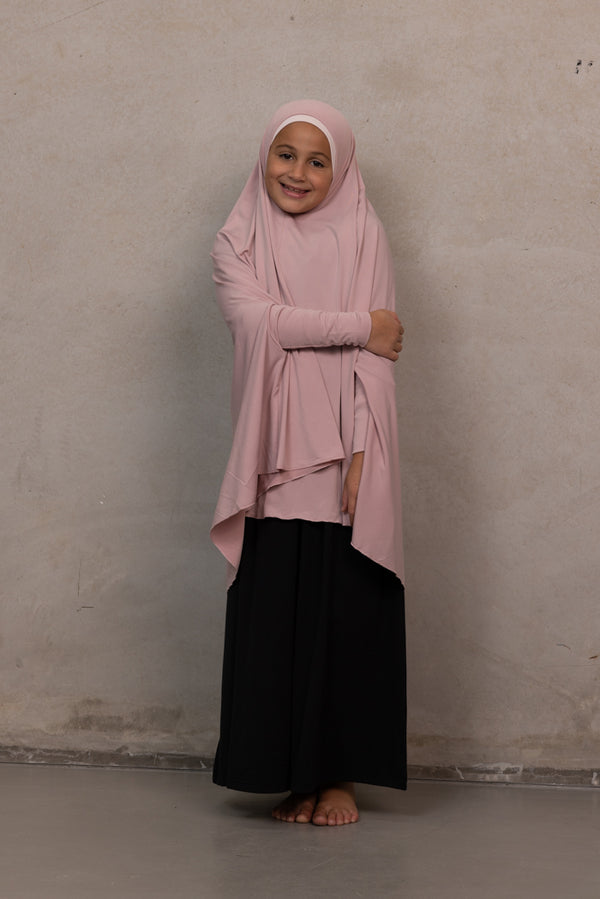 Girls Sleeved Jilbab - Rosewood