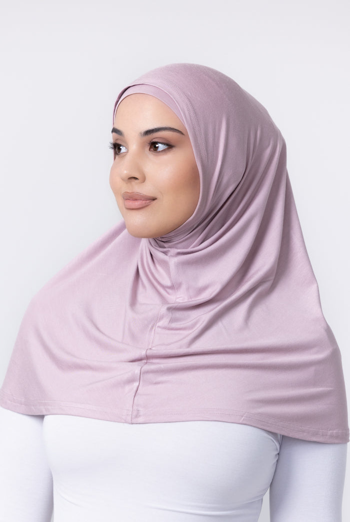 Ladies 2pc Jersey Hijab - 21 Mauve