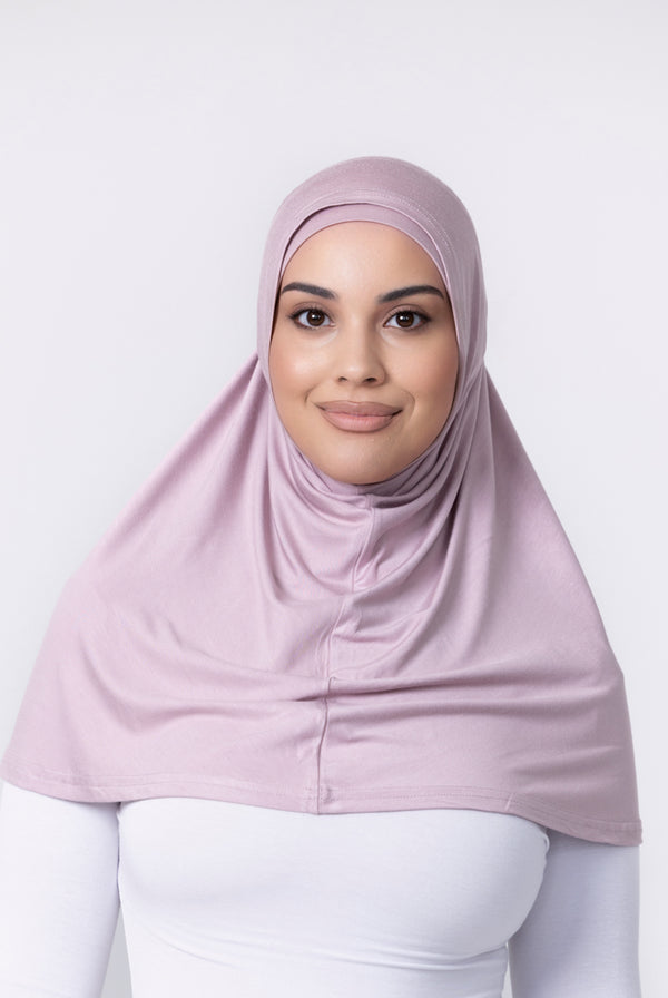 Ladies 2pc Jersey Hijab - 21 Mauve