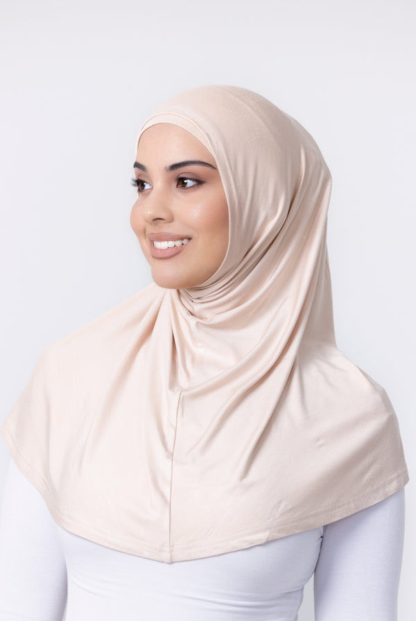 Ladies 2pc Jersey Hijab - 78 Light Beige