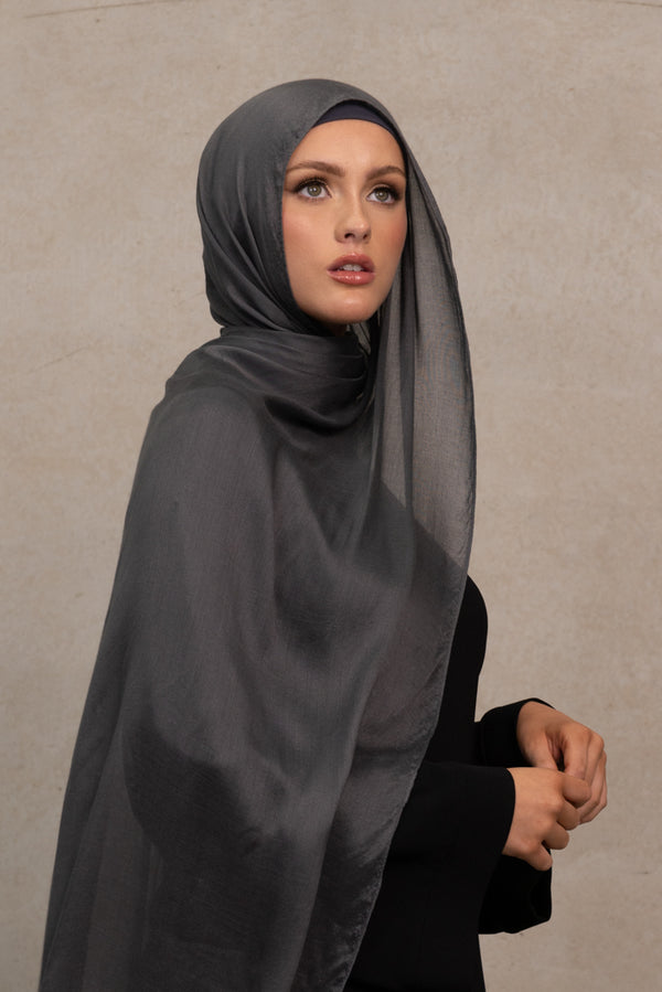 Modal Hijab - Charcoal