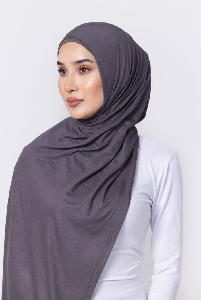 Jersey Shawl - 55 Charcoal