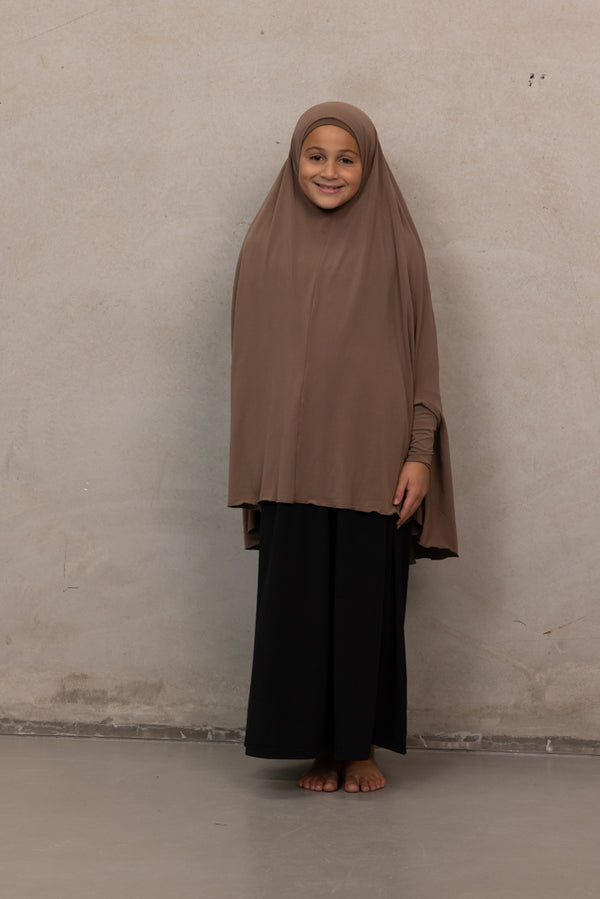 Girls Sleeved Jilbab - Mocca
