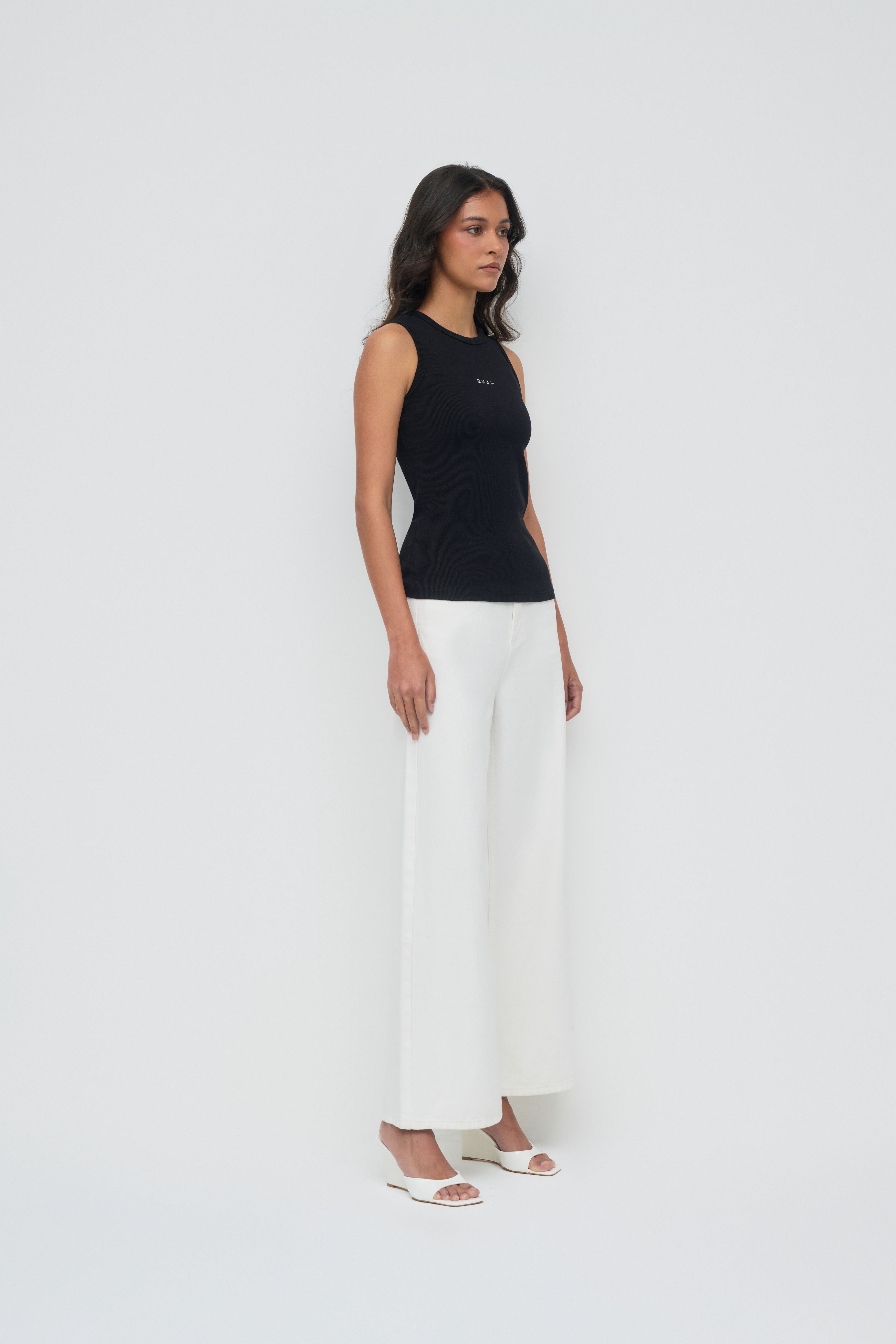 Core Ribbed Tank - Black