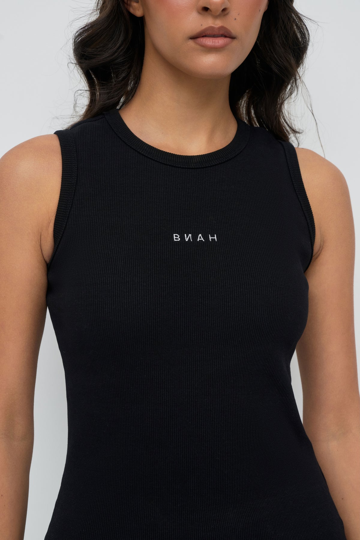 Core Ribbed Tank - Black