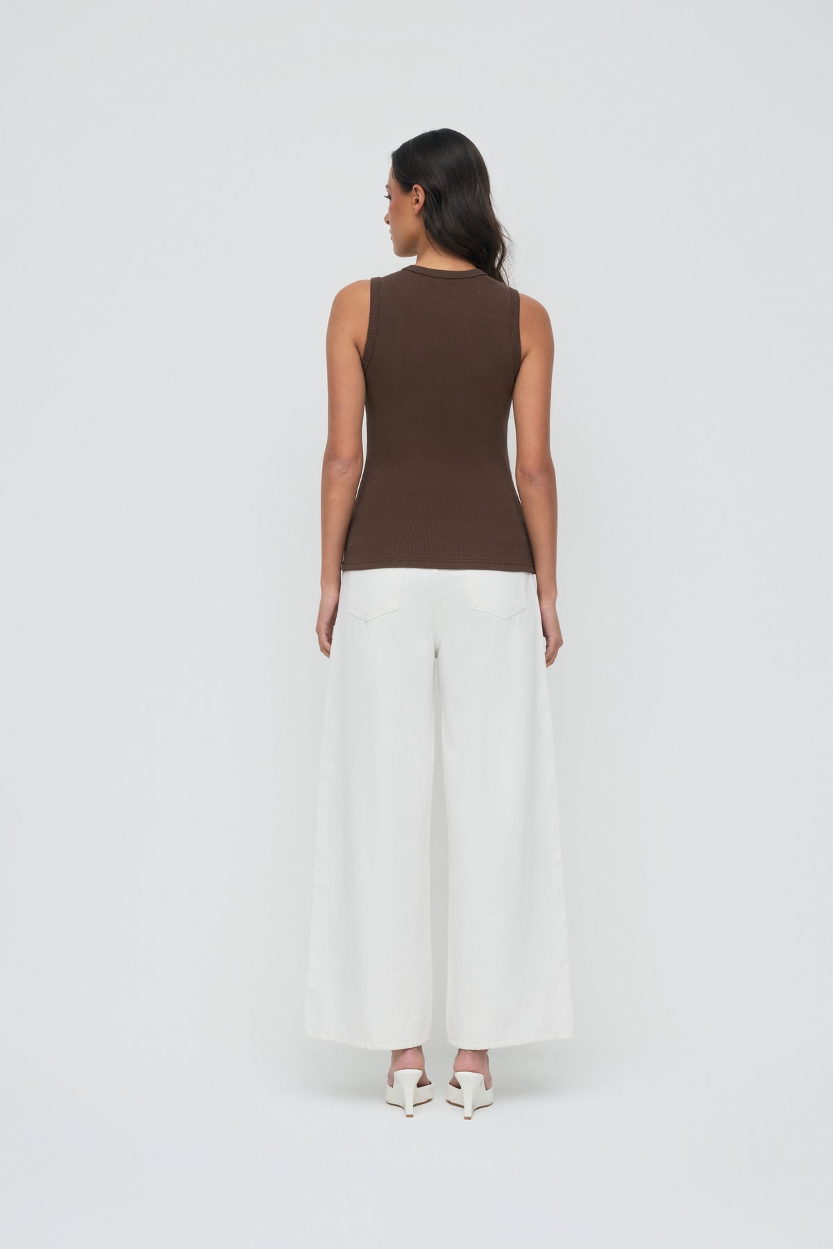 Core Ribbed Tank - Espresso