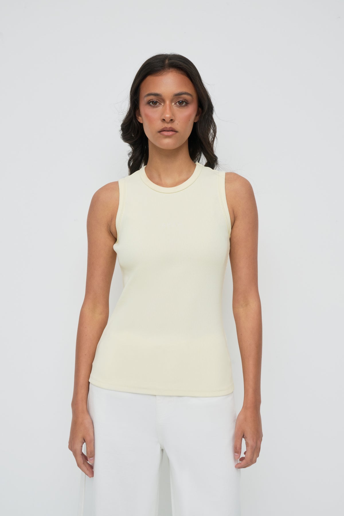 Core Ribbed Tank - Buttermilk