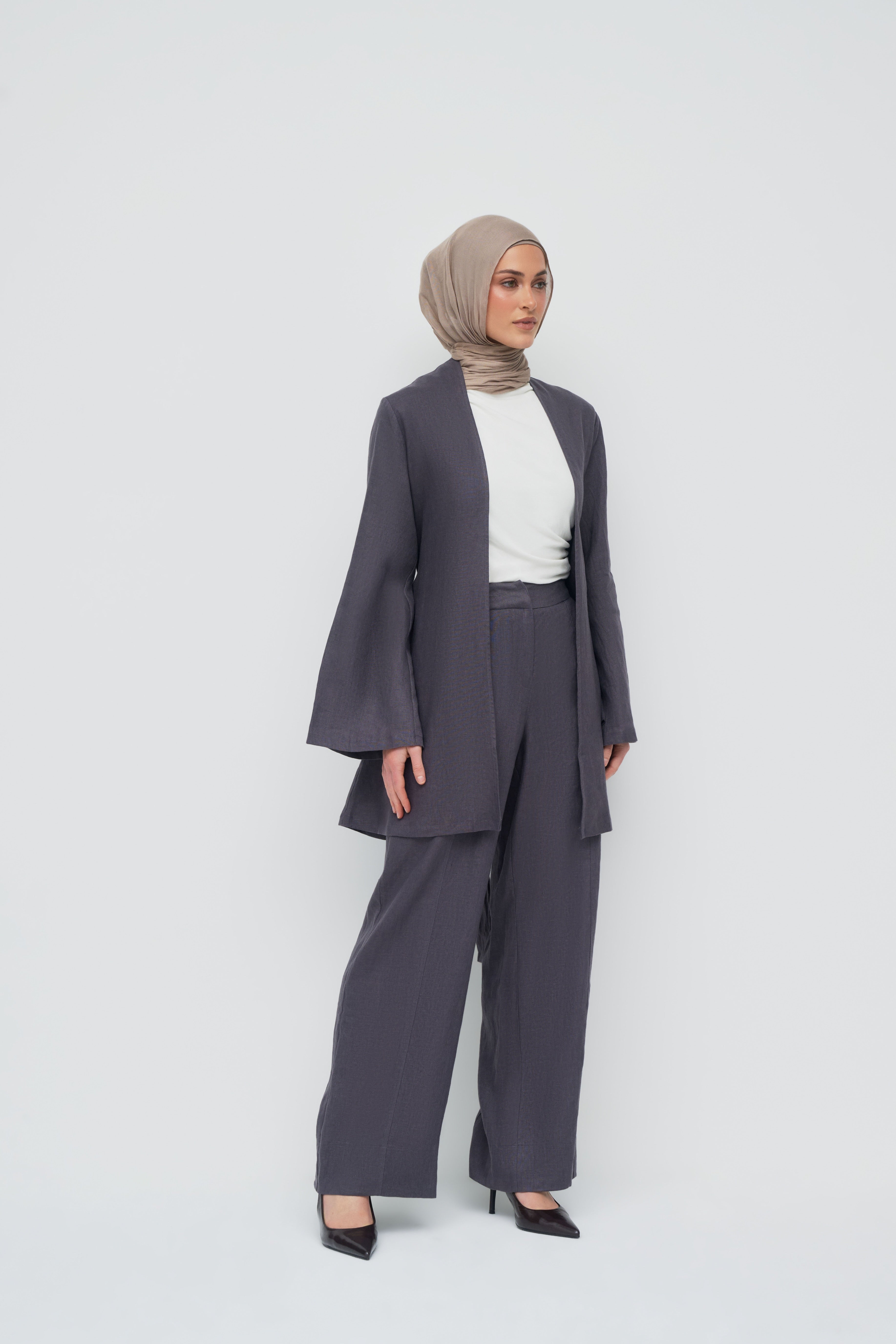 Anaya Open Blouse - Vintage Indigo
