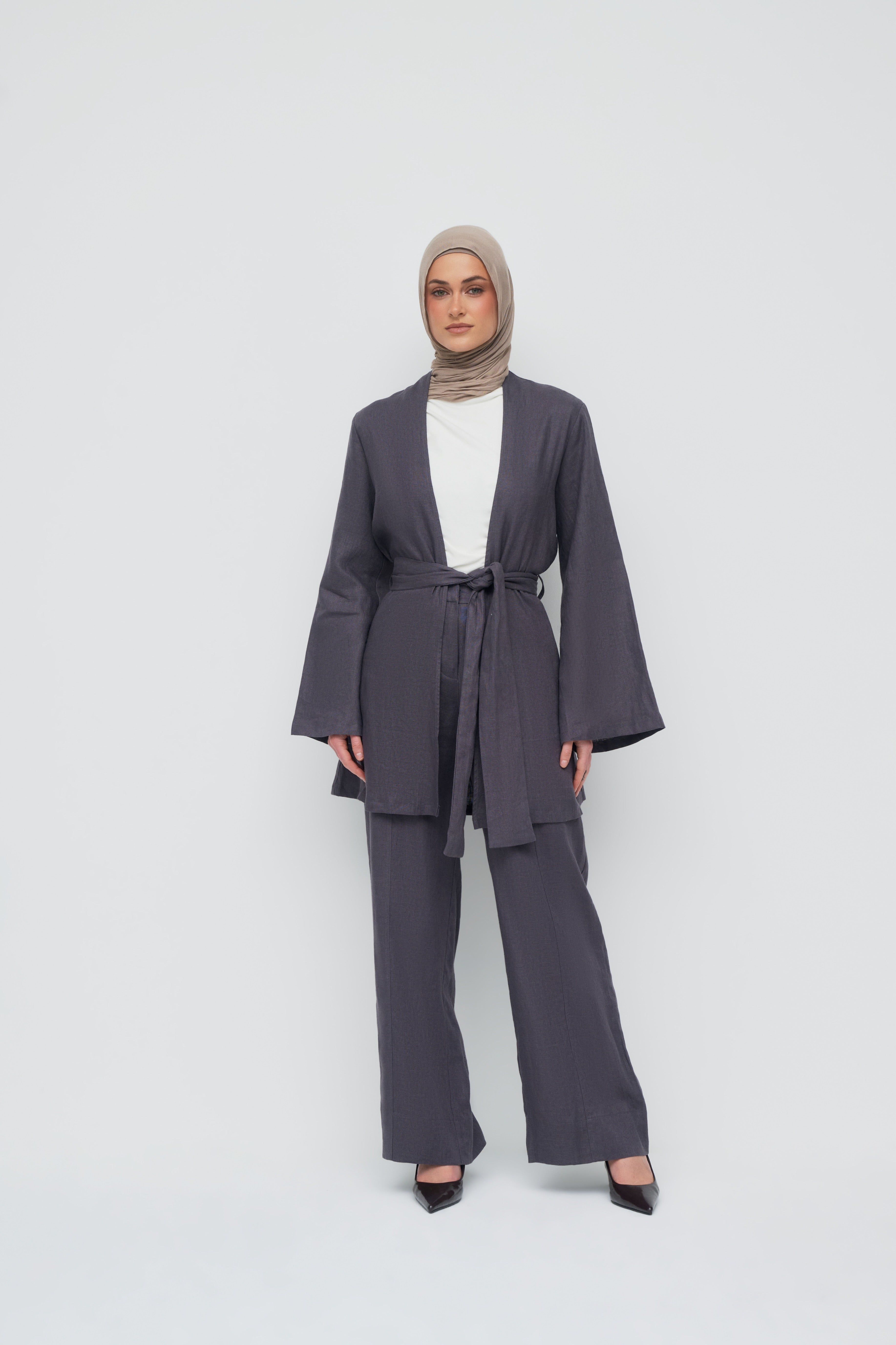 Anaya Open Blouse - Vintage Indigo