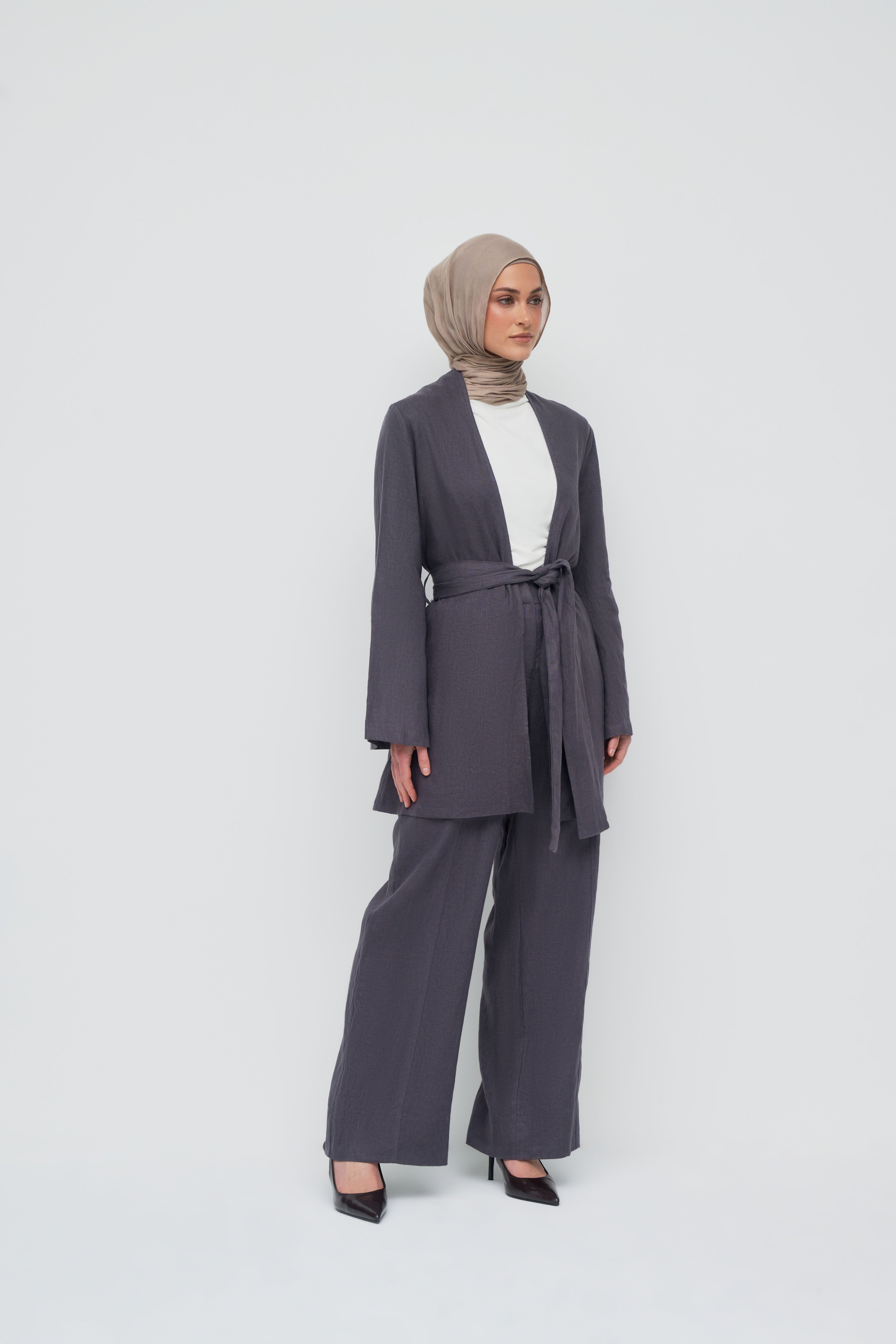 Anaya Open Blouse - Vintage Indigo