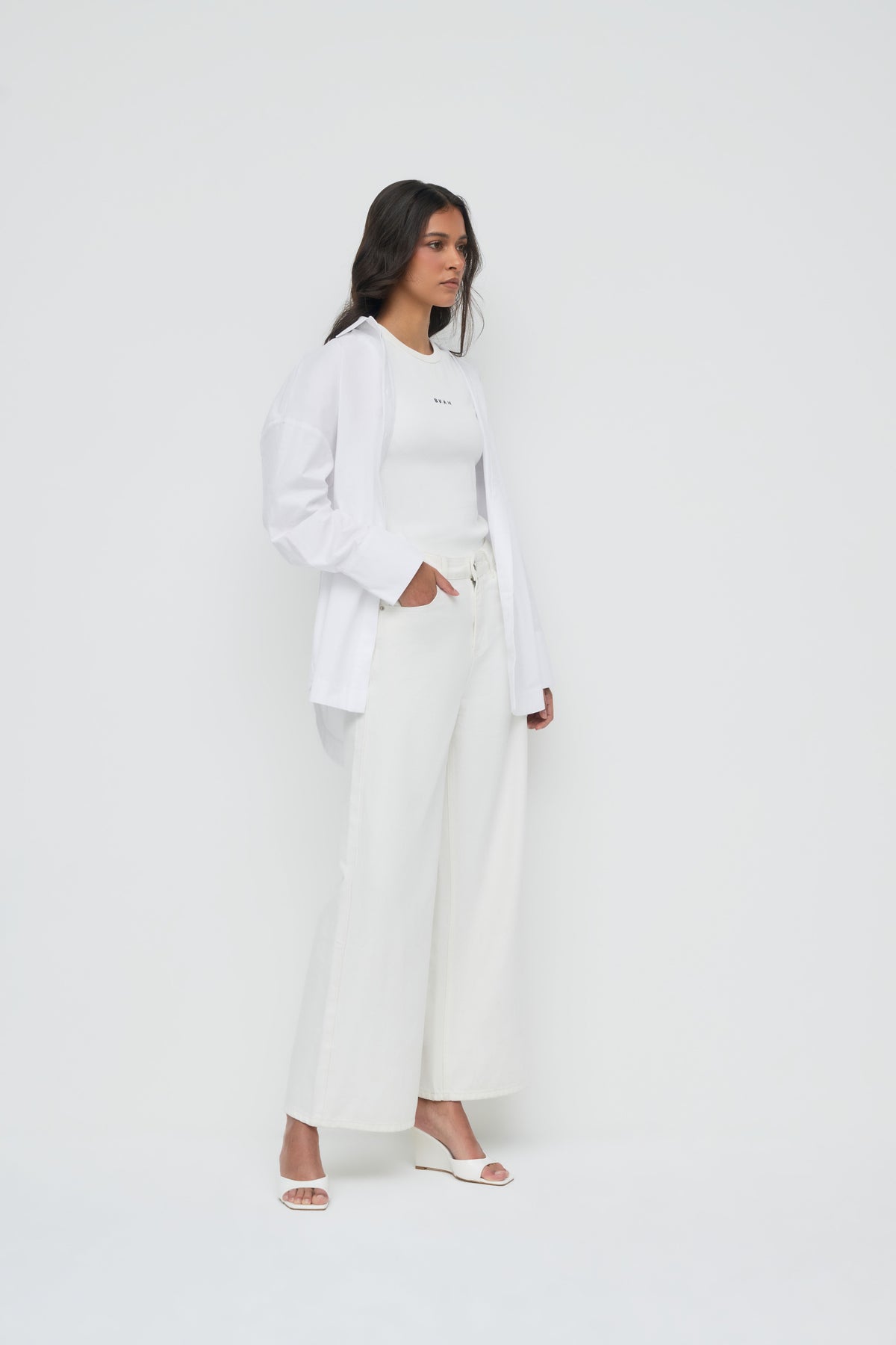 May Wide Leg Jeans - White