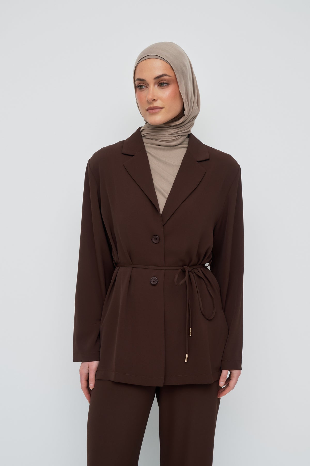 Giselle Crepe Blouse - Espresso