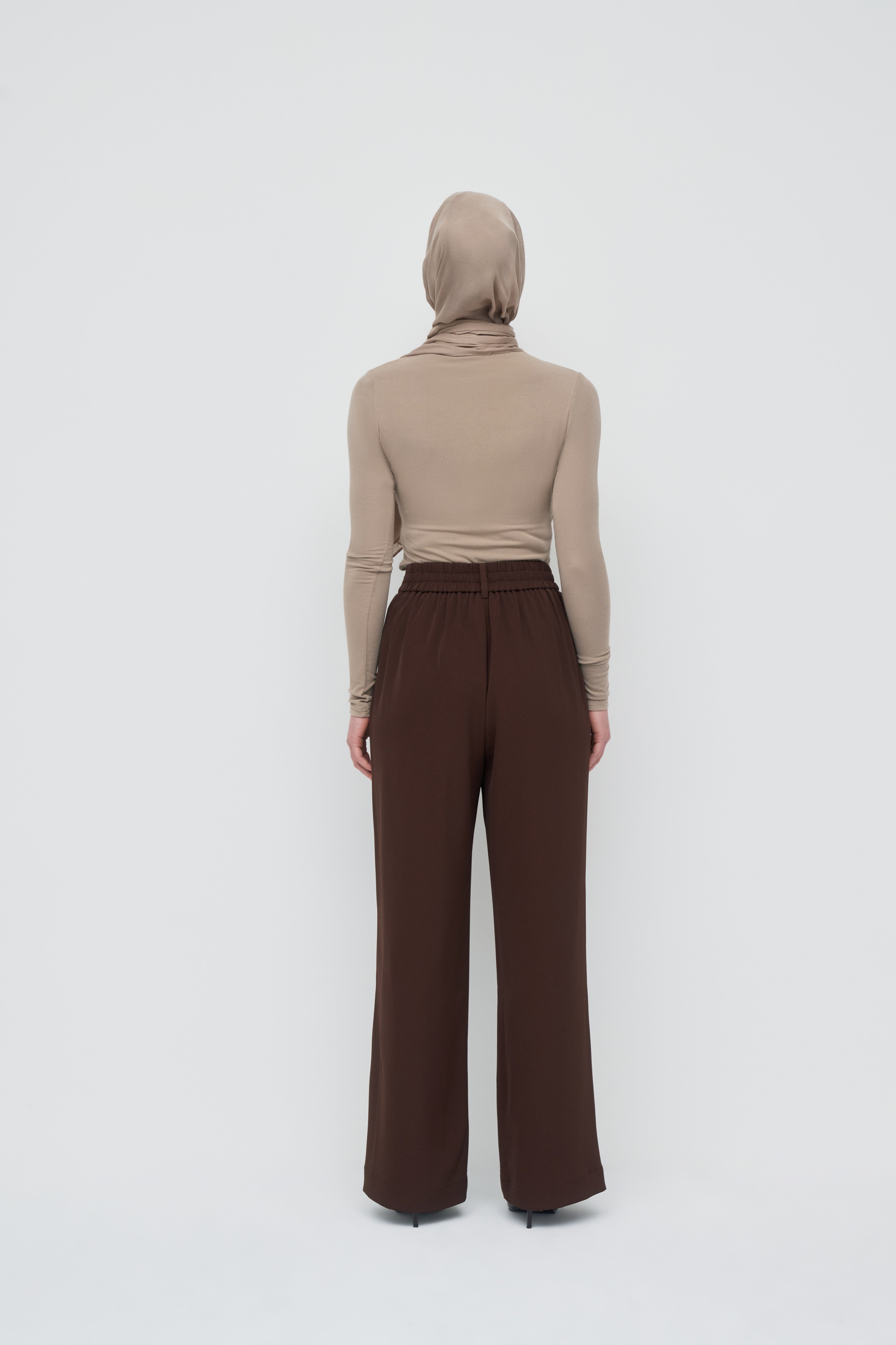 Giselle High Waist Pants - Espresso
