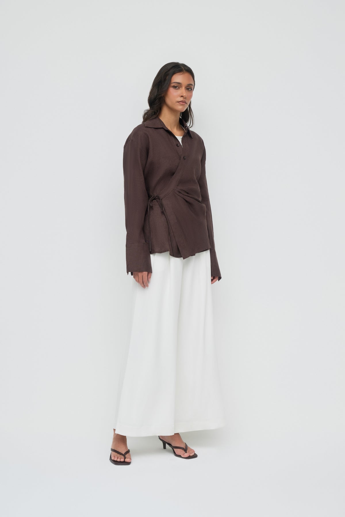 Siara Wrap Shirt - Espresso