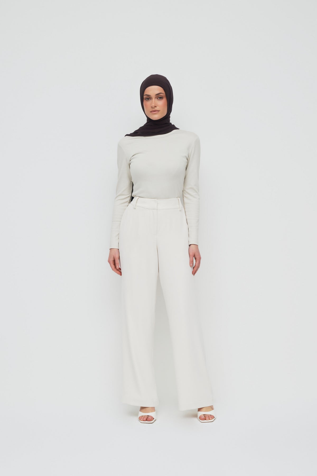Giselle High Waist Pants - Ivory