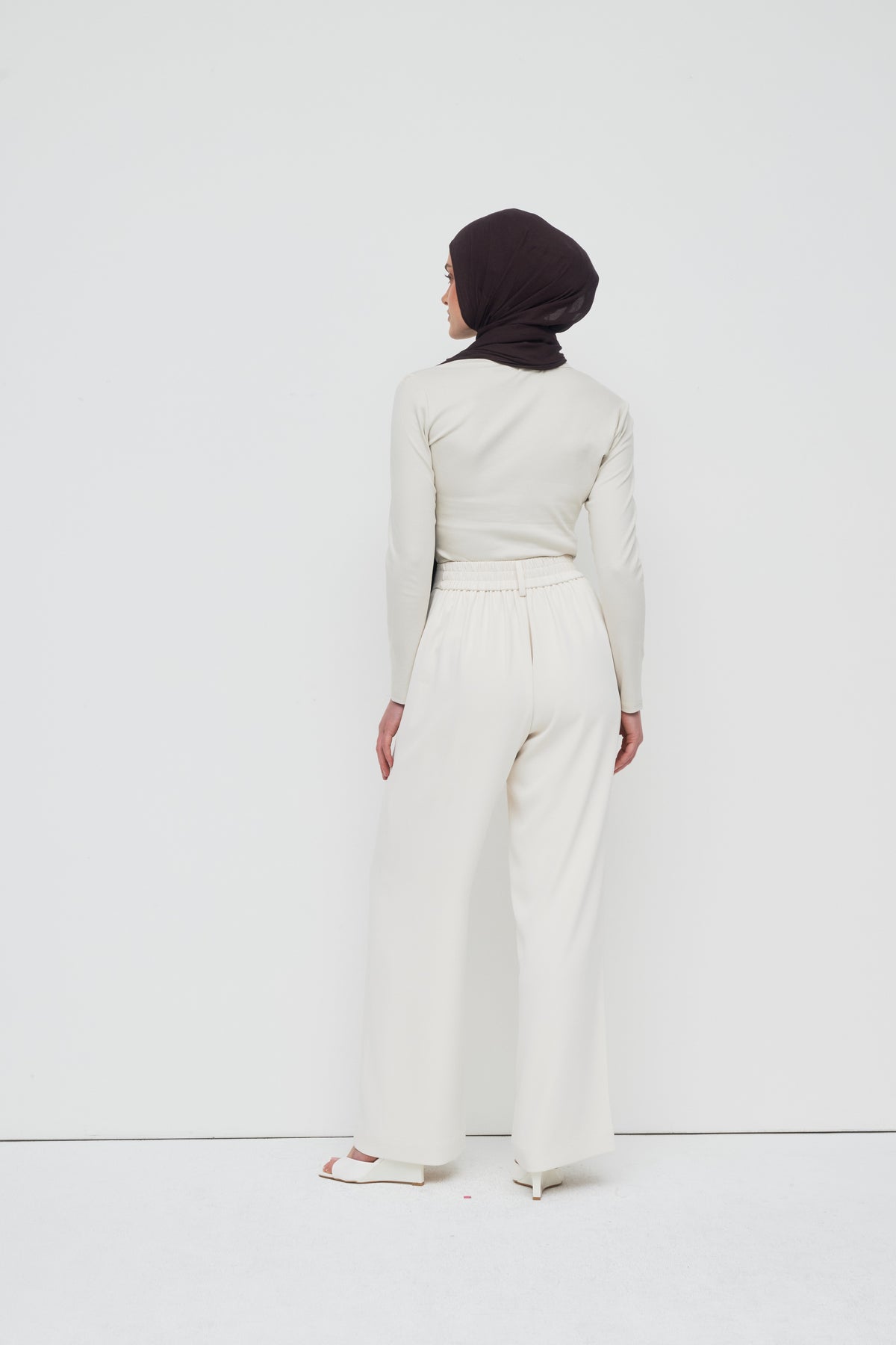Giselle High Waist Pants - Ivory