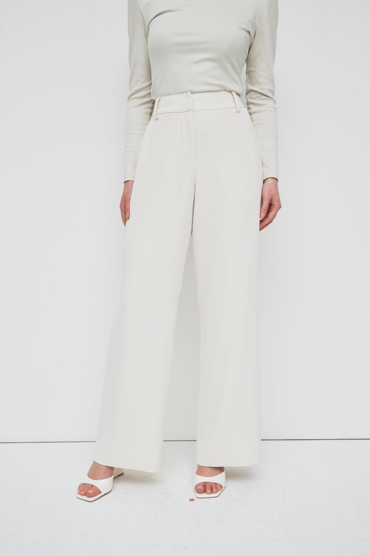 Giselle High Waist Pants - Ivory