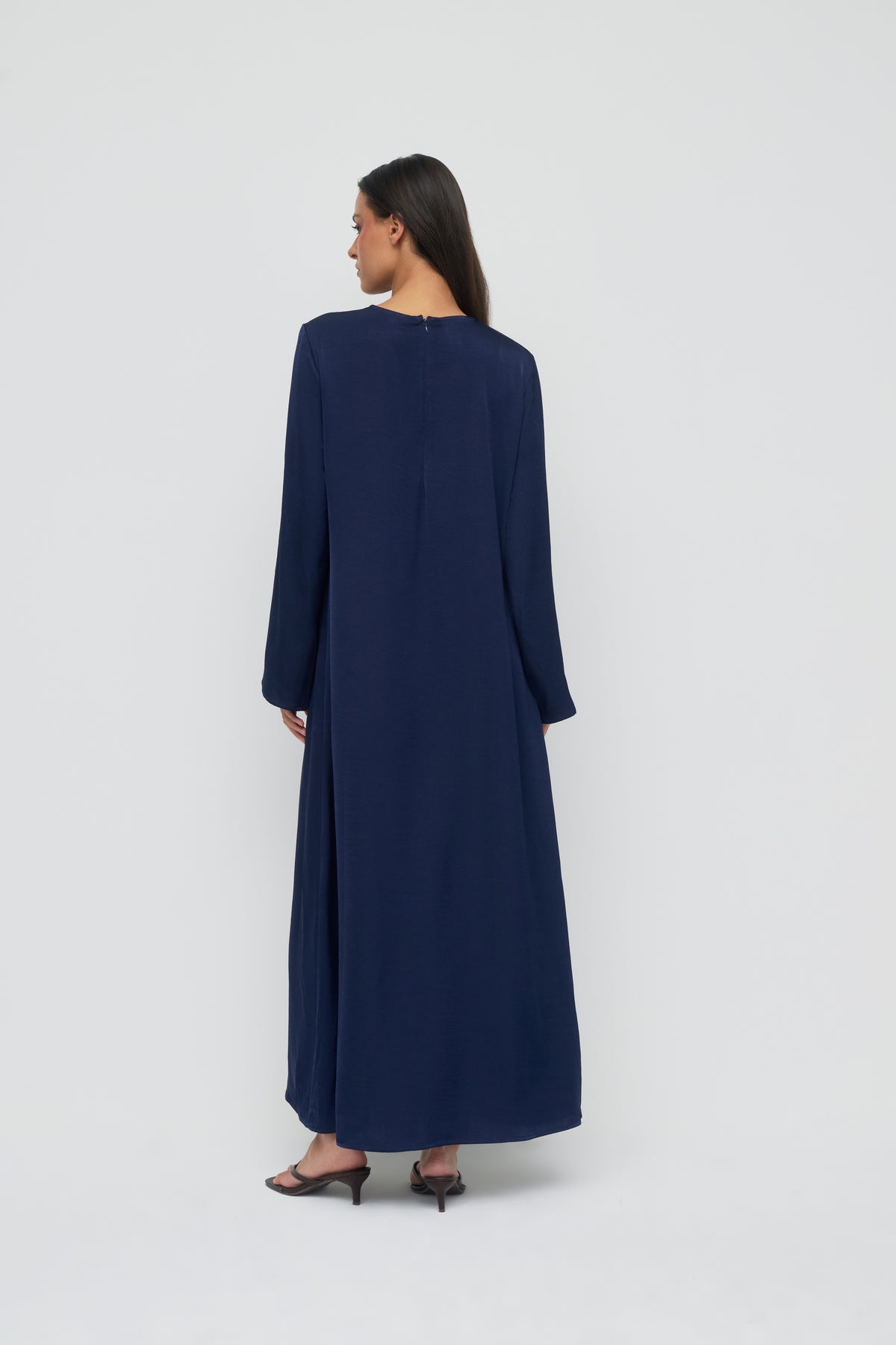 Saylor Satin Slip Dress - Navy