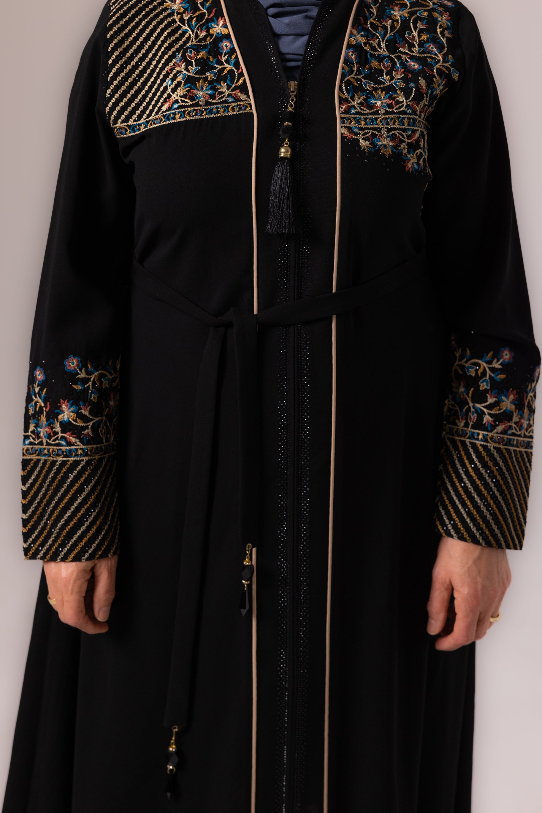 Ladies Abaya - Black & Nude
