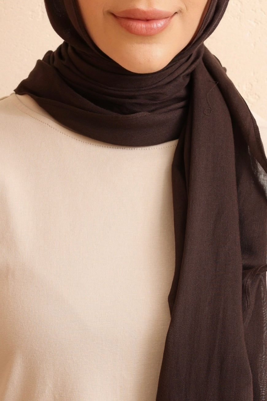 Single Stitched Modal Hijab - Cedar