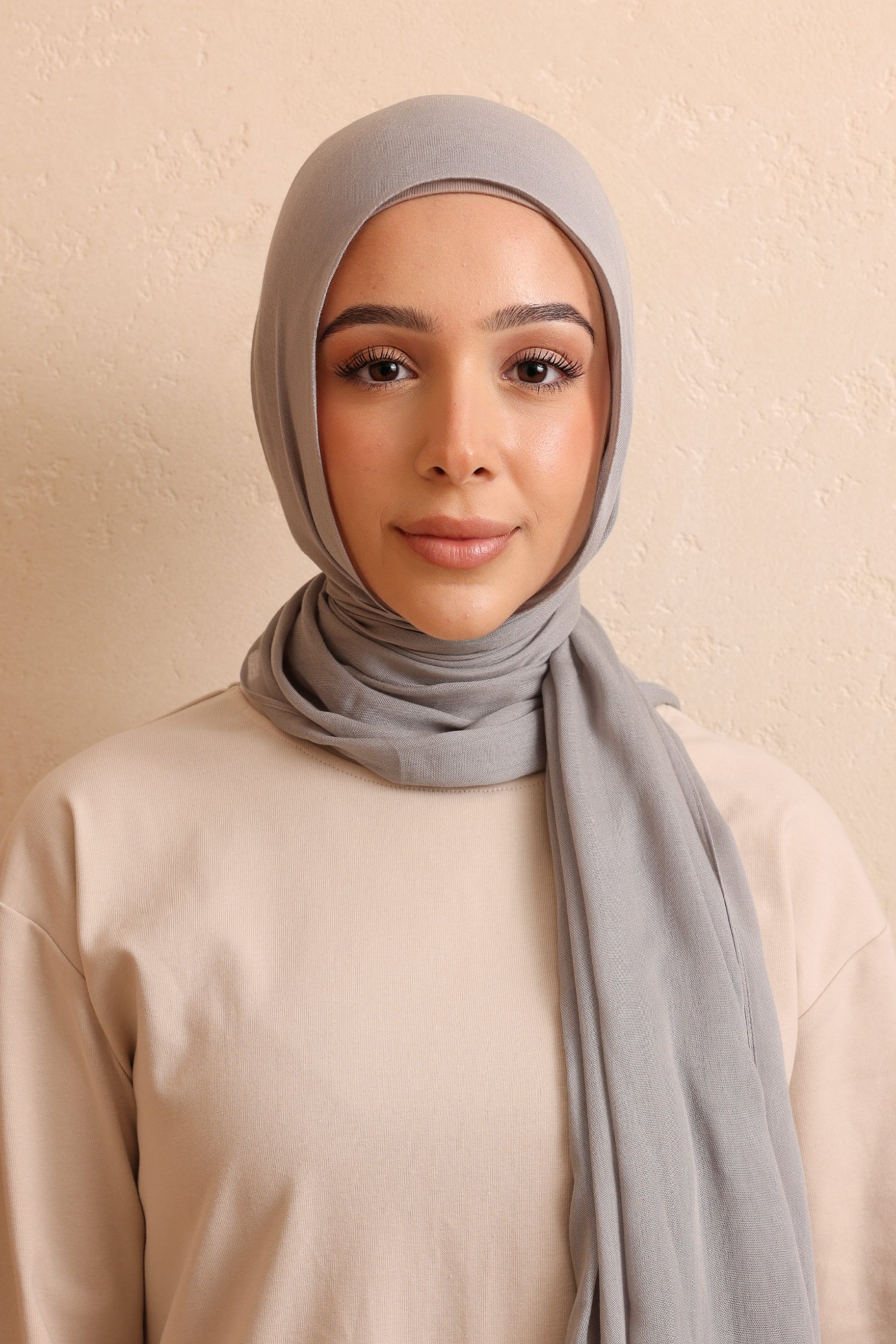 Single Stitched Modal Hijab - Cloud Grey