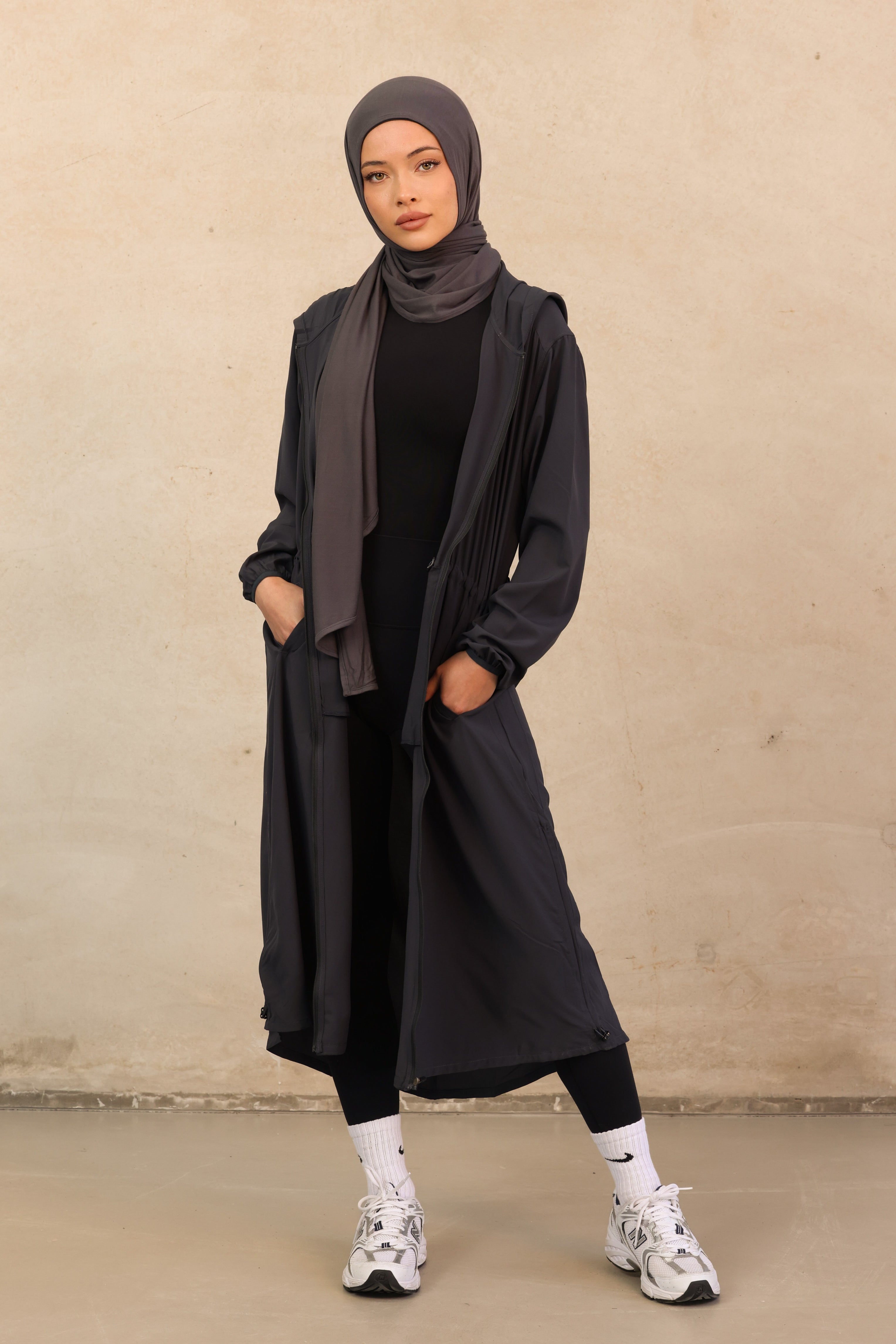 Women's Sports Trench - Charcoal